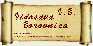 Vidosava Borovnica vizit kartica